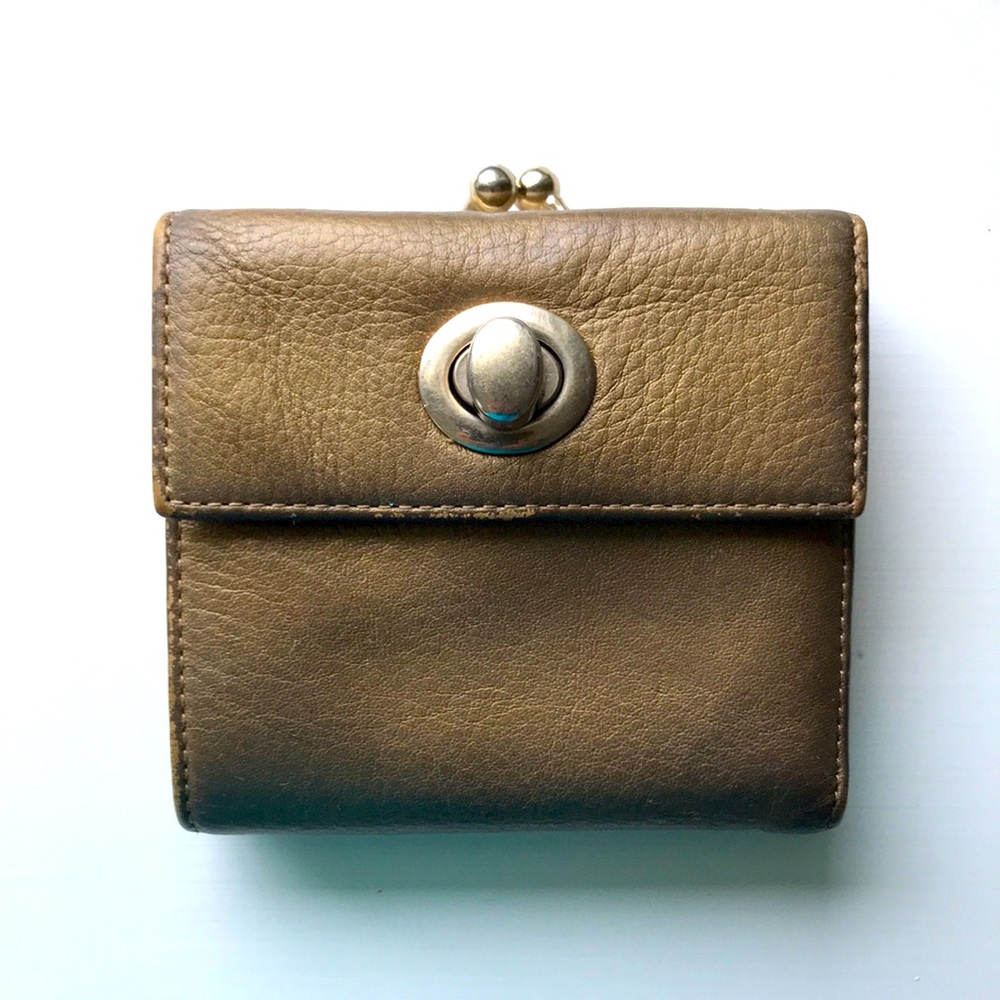 HOBO International Compact Wallet in Gold